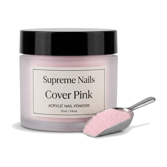 Frascos de acrílico en polvo rosa