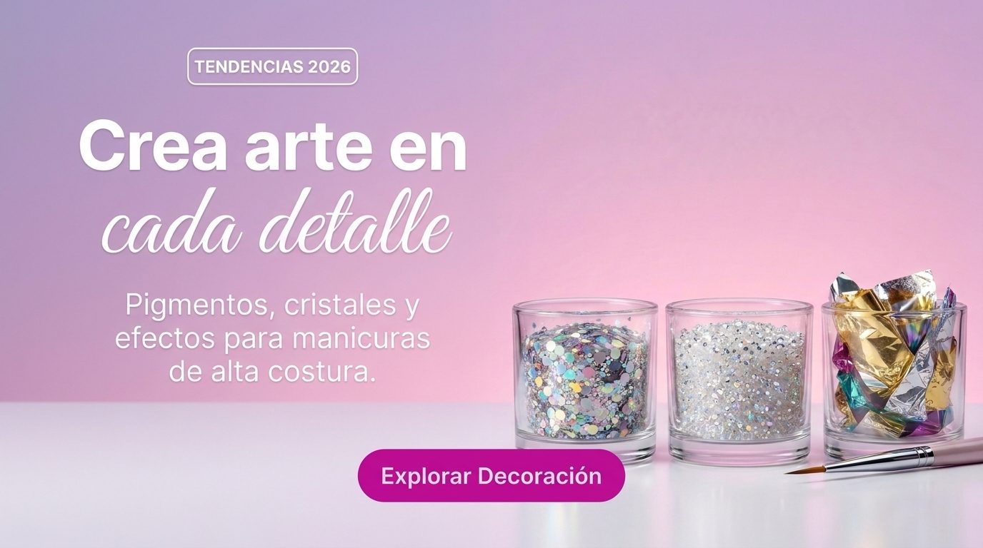 Manicura profesional con diseño de uñas en tonos rosados